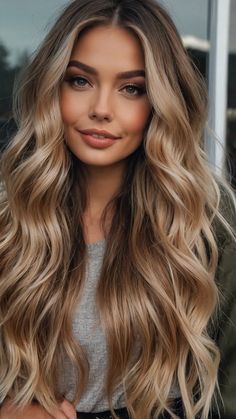 15 Trendy Autumn Hair Colors to Elevate Your Look in 2024 Fall Hair For Long Hair, Women Fall Hair Color, Honey Blonde Long Hair, Hair Color For Grey Eyes, Blonde Bronde Balayage, Fall Bronde Balayage Dark Roots, 2024 Winter Hair Trends, Fall Hair Colors 2024, Fall Bronde Balayage