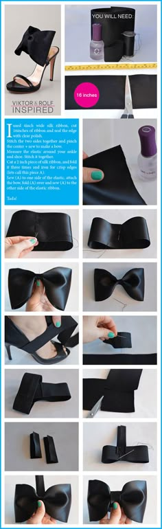 Diy bow for any shoes Fancy Bows, Make A Bow, Bow Heels