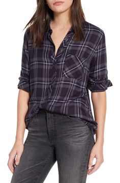 Rails Hunter Plaid Shirt | Nordstrom Plaid Shirt Outfits, Rails Clothing, Plaid Shirt Women, Winter Typ, Pleated Tops, Midnight Sky, Fashion 2020, Latest Fashion For Women, Plaid Shirt