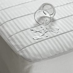 a close up of a mattress on a bed