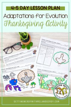 an image of thanksgiving activities for children with text overlay