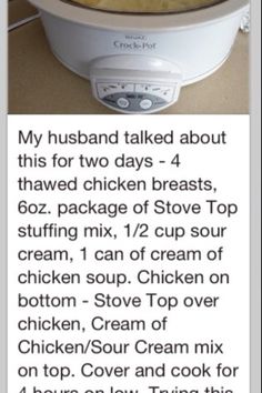 the instructions for how to make crock pot soup