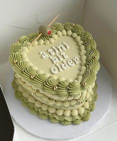 a heart shaped cake with the words mr and mrs on it