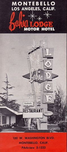 an advertisement for a hotel in the 1950's