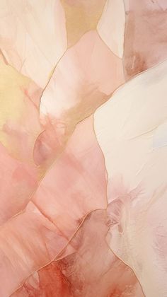 an abstract painting with pink and yellow colors