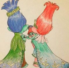 Trolls Poppy X Branch Fanart, Branch And Poppy Fanart, Trolls Branch Fanart, Broppy Trolls Fanart, Poppy X Branch, Trolls Broppy, Poppy Coloring Page, Dreamworks Characters, Branch Trolls