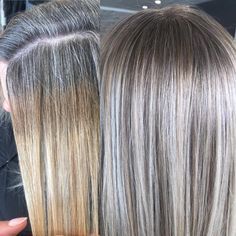 Grey Blonde Hair, Grey Hair Transformation, Beige Hair, Silver Blonde Hair, Covering Gray Hair, Gray Hair Growing Out, Silver Blonde, Transition To Gray Hair