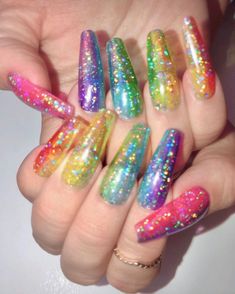 Nail Art Mariage, Unghie Sfumate, Colorful Nails, Wedding Nails Design, Nail Art Wedding, Jelly Nails, Nail Swag