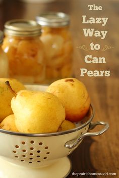 the lazy way to can pears