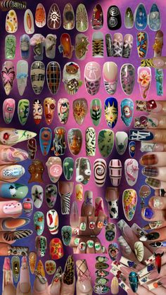 Funky Nail Designs, Funky Nail Art, Wow Nails, Punk Nails, Pretty Gel Nails, Girls Nails, Fire Nails, Dream Nails, Funky Nails