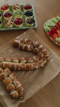 some food is laying out on the table