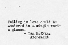 an old black and white photo with the words falling in love could be achieved in a single word