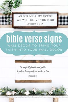 a sign that says bible verse signs wall decor to bring your faith into your wall decor