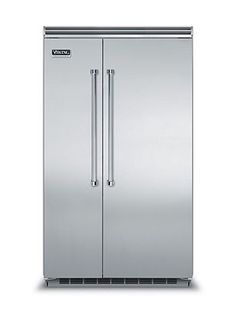 a stainless steel double door refrigerator