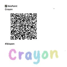 the word crayon is written in colored ink and it has a small image of a