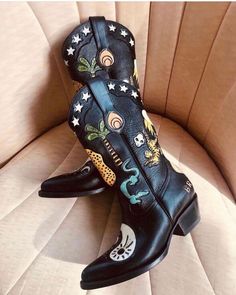 BROTHER VELLIES YIN YANG DOODLE COWBOY BOOT SIZE 7 LAST PAIR Worth $5000 SALE! | eBay Brother Vellies, Bota Country, New Rock, Cowboy Boot, Cowgirl Boots, Shoe Game, Yin Yang, Biker Boot, Festival Fashion