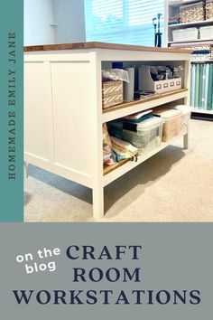 the craft room workstations are organized and ready to be used