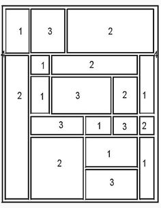 a drawing of a bookcase with numbers on the top and bottom shelves below it