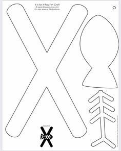 the letter x is for skis cut out and ready to be used in crafts