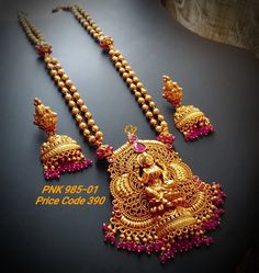 Temple Jewellery available at Ankh jewels for booking msg on +91 9619291911.. Necklace Gold Simple, Temple Jewelry, Gold Pendant Jewelry