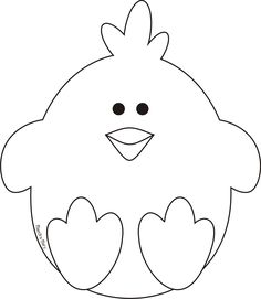 a cartoon chicken with hearts on it's chest and eyes, outlined in black and white