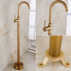 two pictures of the same faucet in different positions