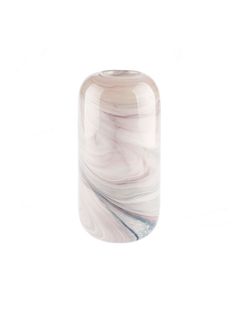 a marbled vase sitting on top of a white table