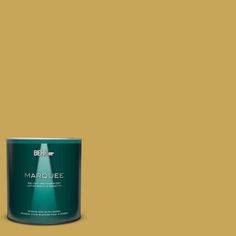 a can of marquee paint on a green background