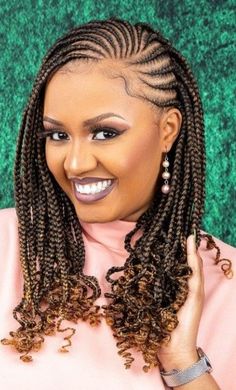 Twists Hairstyles, Bob Braids Hairstyles, Small Box Braids, Beauty Space, Twisted Hair, Short Box Braids