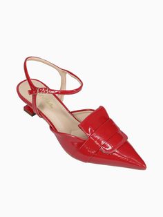 Luciana Red Glossy Patent Casual Red Heels For Workwear, Red Summer Heels For Work, Trendy Red Heels For Work, Chic Red Heels For Fall, Chic Red Heels For Spring, Patent Heels, Size 10 Women, Size 8 Women, Red Color