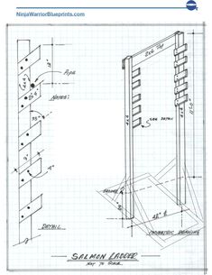 an architectural drawing showing the details for a door