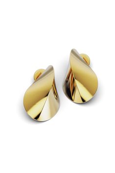 Elevate your style with these stunning statement stud earrings, meticulously crafted in Italy. Featuring a modern oloid shape, these earrings are the perfect fusion of contemporary design and Italian craftsmanship. Each pair is made to order in your choice of 14k or 18k gold, offering a luxurious polished finish that radiates elegance. With dimensions of 28mm in length and 19mm in width, they provide a bold yet refined look, making them the perfect accessory for both day and evening wear. These Statement Stud Earrings, Italian Craftsmanship, Modern Earrings, Jewelry Earrings Studs, Luxury Jewelry, Evening Wear, Contemporary Design, Jewelry Collection, Custom Made