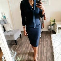 Nwot!! Perfect Dress For A Professional Setting. Some Stretch. Hidden Zipper On Side. Lined. Made In Poland. 40" Length 15" Waist 17" Pit To Pit Fall Office Wear V-neck Dress, Office Lady Bodycon Long Sleeve Dress, Blue Bodycon Dress For Formal Fall Event, Fitted Dress For Office Wear In Fall, Fitted V-neck Midi Dress For Office Wear, Fitted Office Wear Dress For Fall, Fitted Fall Office Dress, Fitted Fall Dress For Office Wear, Fall Semi-formal Sheath Midi Dress