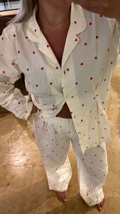 Pajamas Aesthetic, Pijamas Women, Cute Pjs, Cute Pajama Sets, Cute Pajamas, Stockholm Fashion, Red Hearts, Mode Inspo, Mode Inspiration