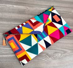 Colourful Clutch Bag. Wristlet Clutch. Vintage Clutch Bag. Quirky Evening Bag. Colourful Evening Bag. Geometric Clutch Bag - Etsy UK Modern Multicolor Rectangular Clutch, Boho Clutch, Vintage Clutch, Wristlet Clutch, Dark Angel, Evening Bags, Clutches, Clutch Bag, Angel