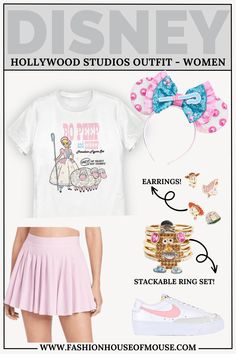 Disney Outfits Women Will Love - Hollywood Studios - Fashion House of Mouse Hollywood Studios Outfit Toy Story, Toy Story Outfit Ideas Women, Disney World Toy Story Outfit, Hollywood Studios Outfit Family, Outfits For Hollywood Studios, Toy Story Family Disney Outfits, Bo Peep Inspired Outfit, Disney Outfits Hollywood Studios, Disney Toy Story Outfits