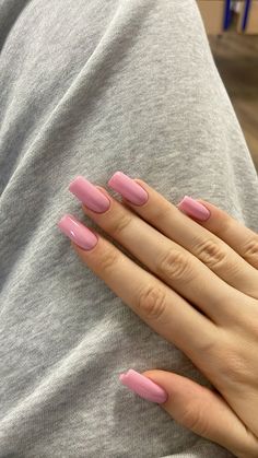 Short Nails Ideas Pink, Nail Ideas Round, Light Pink Square Nails, Short Square Nails Pink, Square Acrylic Nails Pink, Pink Nails Long, Stylish Acrylic Nails, Pink Short Nails, Trendy Acrylic Nails