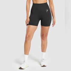 Nwt Size Medium Black Marl Dream Fitness, Gymshark Shorts, Gymshark Vital Seamless, Seamless Shorts, Gym Shark, Gym Essentials, Gymshark Women, Sports Clothing, Cycling Shorts