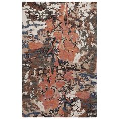 a rug with an abstract design on it