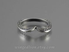 COUNTESS band in sterling silver for sizes 4-7 | Etsy Classic Silver Carved Engraved Ring, Elegant Etched Wedding Bands, Classic Carved Engraved Wedding Ring, Silver Band With Intricate Design For Formal Occasions, Silver Formal Band With Intricate Design, Formal Silver Bands With Intricate Design, Elegant Etched Silver Band, Etched Silver Bands For Formal Occasions, Elegant Silver Carved Engraved Ring