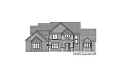 this is the front elevation of these house plans, which include two story homes and three car garages