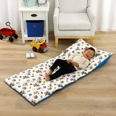 The Disney Mickey Mouse Funhouse Crew Deluxe Easy Fold Toddler Nap Mat is an extra-large size, perfect for use as your toddler grows. Includes a padded nap mat you can easily roll up and go! With built-in handles on the outside for easy carrying, and an attached pillowcase (pillow not included) for added comfort. Features Mickey Mouse, Funny the enchanted playhouse and the crew, Donald Duck, Goofy and Pluto! Designed in shades of blue, red, yellow, and white. Measures 26" x 62" x 1". Perfect for Funny Donald Duck, Goofy And Pluto, Kids Nap Mats, Toddler Nap Mat, Toddler Nap, Nap Mat, Disney Mickey Mouse, Disney Mickey, Donald Duck