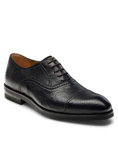 Cap Toe Lace-up Shoes With Calf Leather, Luxury Calf Leather Lace-up Shoes With Cap Toe, Luxury Calf Leather Cap Toe Lace-up Shoes, Timeless Italian Cap Toe Leather Shoes, Elegant Formal Textured Leather Shoes, Elegant Textured Leather Formal Shoes, Luxury Calf Leather Oxfords With Textured Sole, Calf Leather Cap Toe Lace-up Shoes For Galas, Timeless Cap Toe Calf Leather Lace-up Shoes