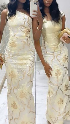 White And Gold Party, African Prom Dresses