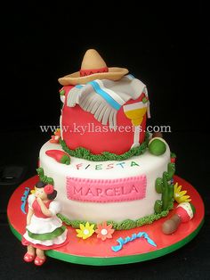 a birthday cake for a mexican themed child's party