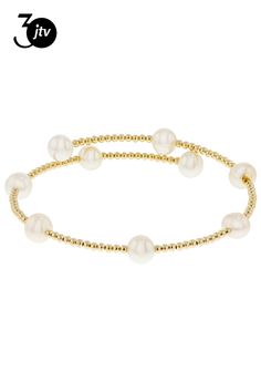 6-7mm White Cultured Freshwater Pearl 14k Yellow Gold Memory Wire Bangle Bracelet. Measures approximately 1/4 of an inch in width and has no clasp. Colors, shapes, and sizes may vary. Wire Bangle Bracelets, Yellow Gold Bangle, Memory Wire Bracelet, Wire Bangles, Memory Wire Bracelets, Gold Bangle Bracelet, Gold Bangle, Memory Wire, Wire Bracelet