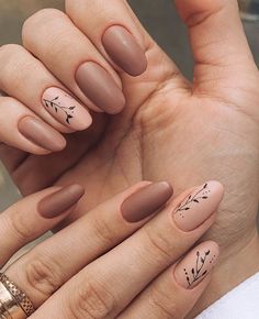 Natural Nail Designs, Subtle Nails, Neutral Nails, Classy Nails, Floral Nails, Short Acrylic Nails, Nail Arts