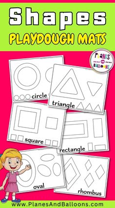 the shape and pattern worksheet for shapes playdou mats