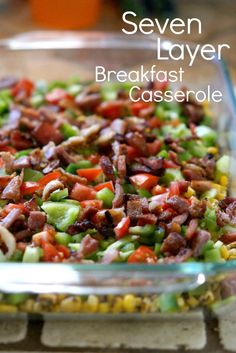 a glass casserole dish filled with meat and vegetables