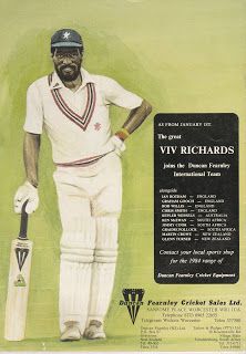 an advertisement for a cricket team featuring a man holding a bat and wearing a hat